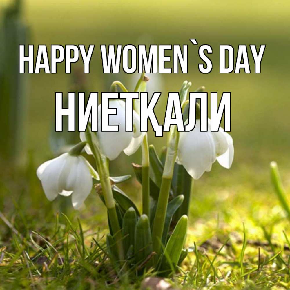 Greetings card с именем, НИЕТҚАЛИ happy women`s day ранние цветы 2 Greetings with text for free download 